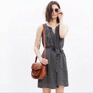 Madewell Ville Coin Tile Silk Dress